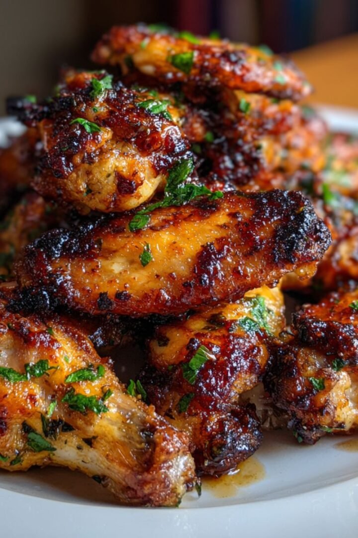 Cowboy butter chicken wings recipe with crispy golden wings coated in garlic herb butter. Baked chicken wings ready in 45 minutes perfect for game day parties and gatherings.